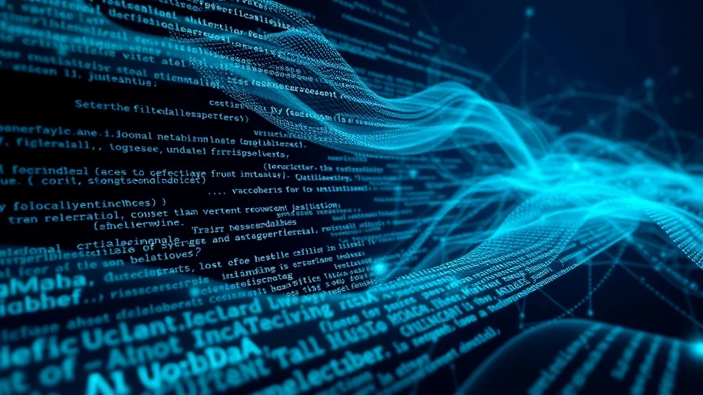 Abstract visualization of generative AI creating structured content answers