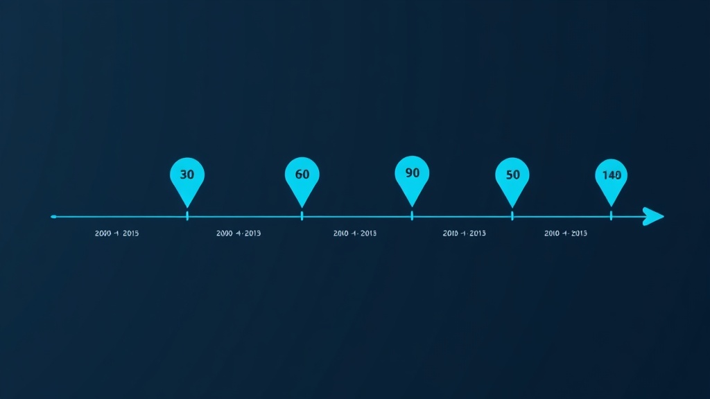 Timeline graphic showing local SEO progress milestones from month 1 through month 12 with ranking improvement curve