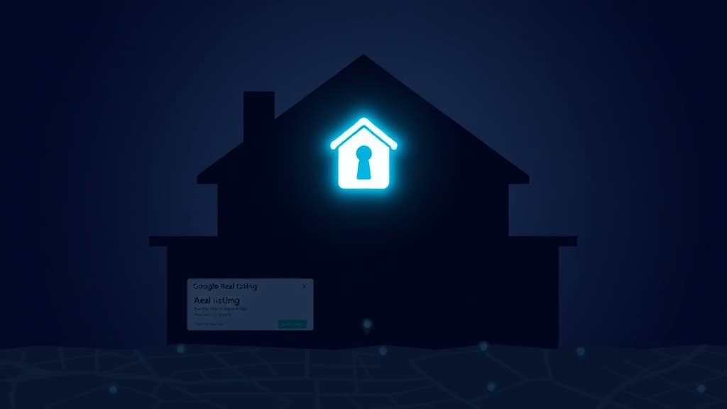 Insurance agent's office with a map pin overlay representing an agency ranking in local search