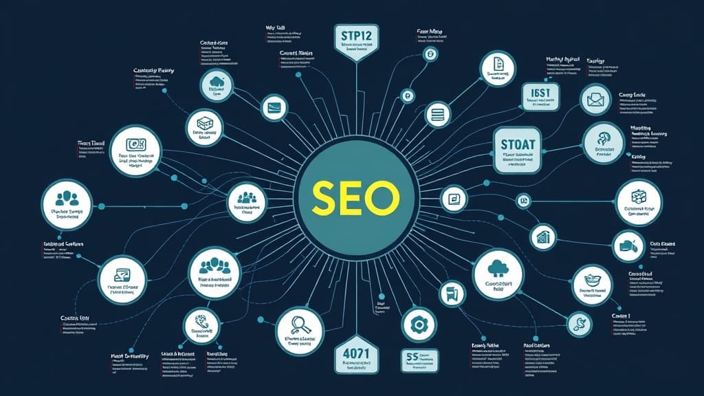 Dashboard of local SEO statistics showing Map Pack click share, review influence, and AI search adoption